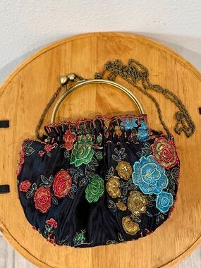 Brocade Hand Beaded Evening Purse